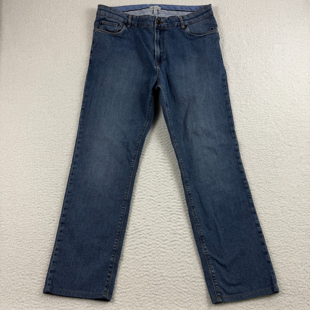 Peter Millar Jeans Mens 38 Blue Denim Stretch Straight Leg Classic Fit Mid Rise